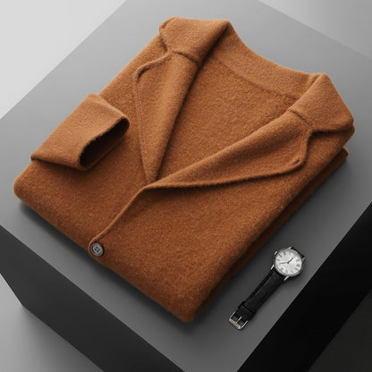 Palla band ™️ 2025 autumn and winter new men's cashmere jacket knitted sweater suit collar long sleeve versatile comfortable skin-friendly loose and thin