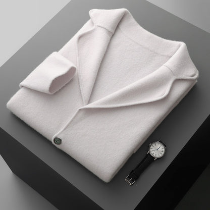 Palla band ™️ 2025 autumn and winter new men's cashmere jacket knitted sweater suit collar long sleeve versatile comfortable skin-friendly loose and thin