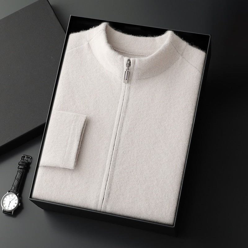 Pallaband ™️ outdoor sports cashmere cardigan autumn and winter new men's thickened zipper loose large size knitted jacket sweater