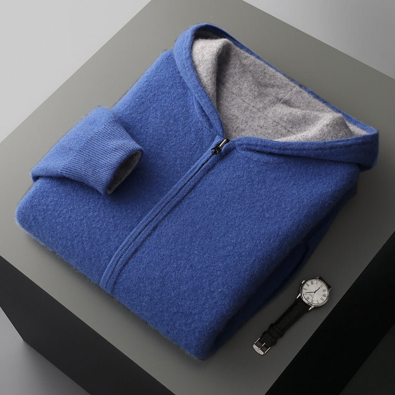 Pallaband ™️ Autumn/Winter Sweater Jacket Casual Zip Hooded Cashmere Cardigan