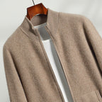 Pallaband ™️ Men's Cashmere Thickened Casual Cardigan Jacket Zipper Knitted Autumn/Winter Semi-turtleneck Sweater Fashion Top