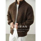 Winter light luxury zipper fashion casual sweater men's jacket