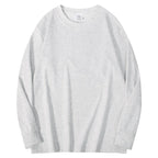 Palla Band ™️ 500G heavy bottoming shirt, American small neckline loose cotton thickened long sleeve t-shirt