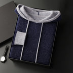 Pallaband ™️ autumn and winter new cross-border personality niche knitted hooded pullover sweater jacket loose casual wear cashmere