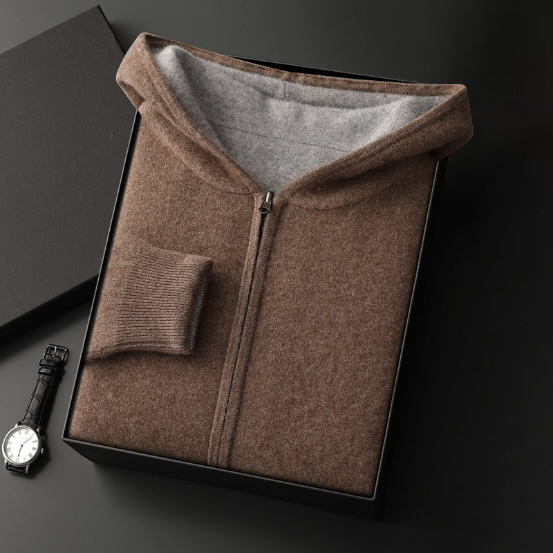 Pallaband ™️ Autumn/Winter Sweater Jacket Casual Zip Hooded Cashmere Cardigan