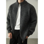 Winter light luxury zipper fashion casual sweater men's jacket