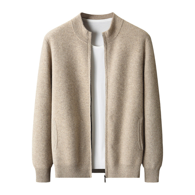 Pallaband ™️ autumn and winter cashmere sweater thickened cardigan men's double-sided knitted warm sweater cardigan