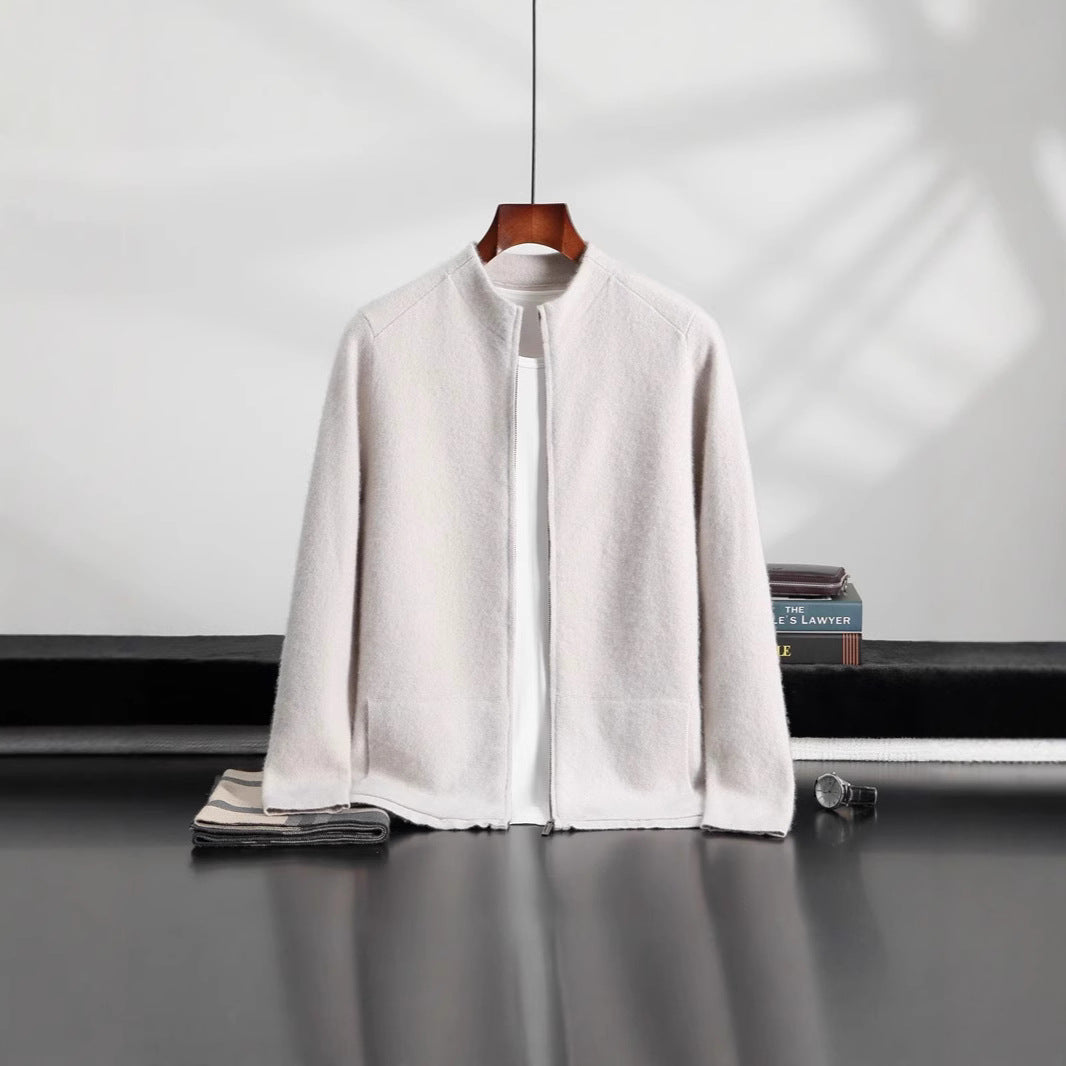 Pallaband ™️ outdoor sports cashmere cardigan autumn and winter new men's thickened zipper loose large size knitted jacket sweater