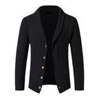 Autumn and winter new twist single-breasted button-down long sleeve thickened cardigan jacket