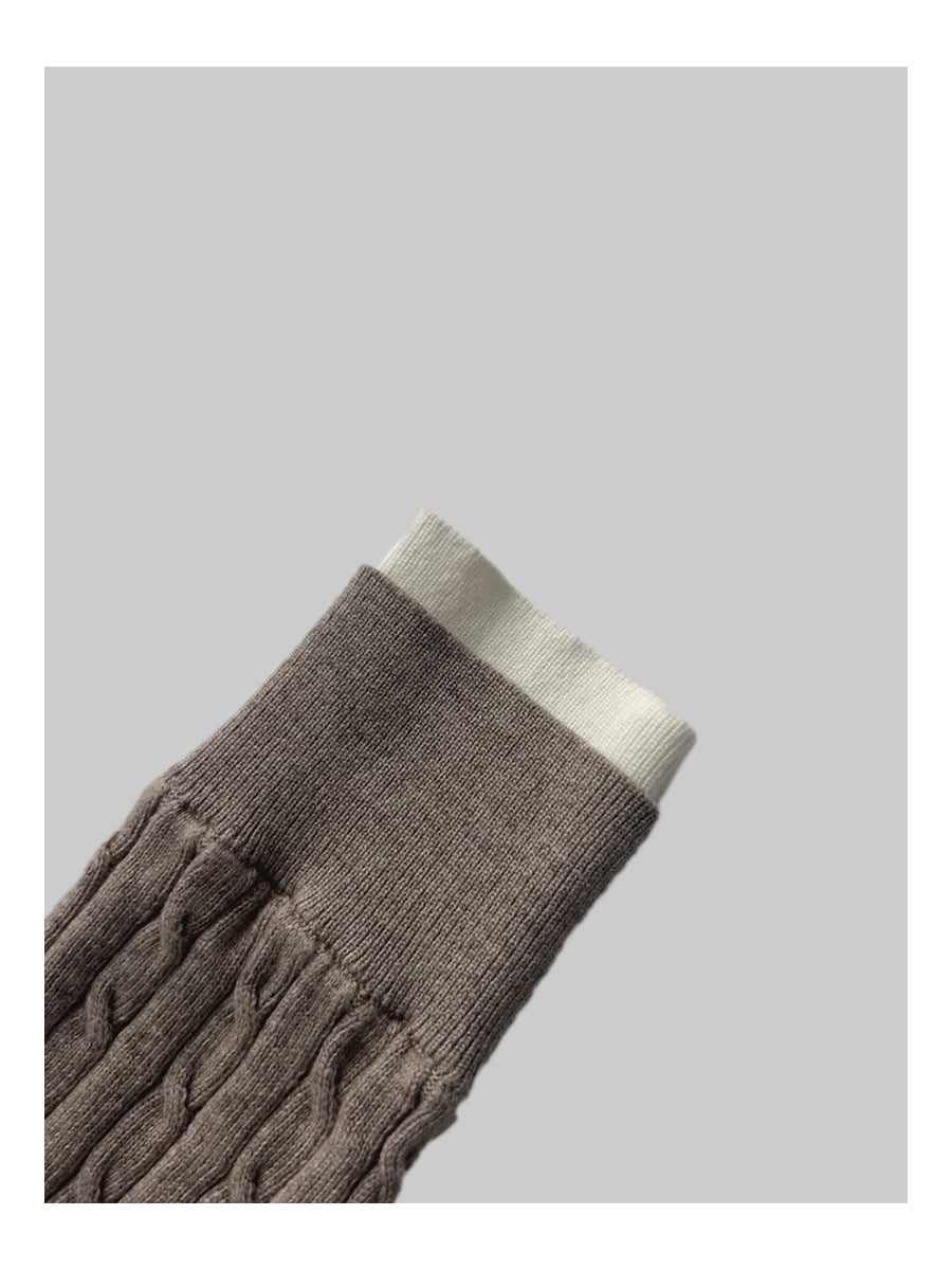 Pallaband™️ Unisex Henley collar sweater  luxury loose pullover twist design American vintage knitwear