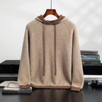 Pallaband ™️ autumn and winter new cross-border personality niche knitted hooded pullover sweater jacket loose casual wear cashmere