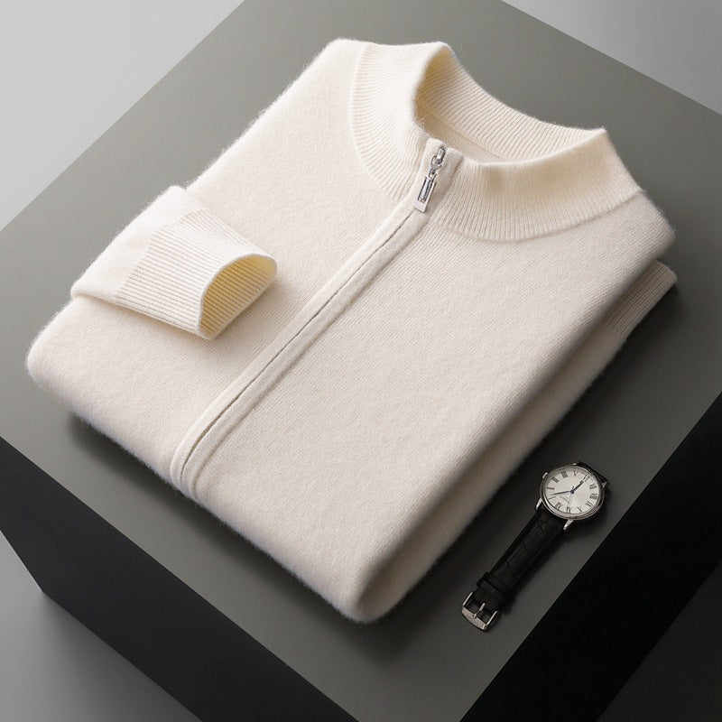 Pallaband ™️ autumn and winter cashmere sweater thickened cardigan men's double-sided knitted warm sweater cardigan