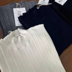 Autumn and winter gentleman slim-fit wool knitted sweater retro Italian long-sleeved semi-turtleneck sweater