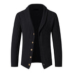 Autumn and winter new twist single-breasted button-down long sleeve thickened cardigan jacket