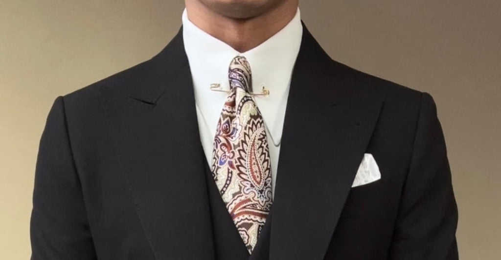 Men's mid-length lapel three-piece suit set