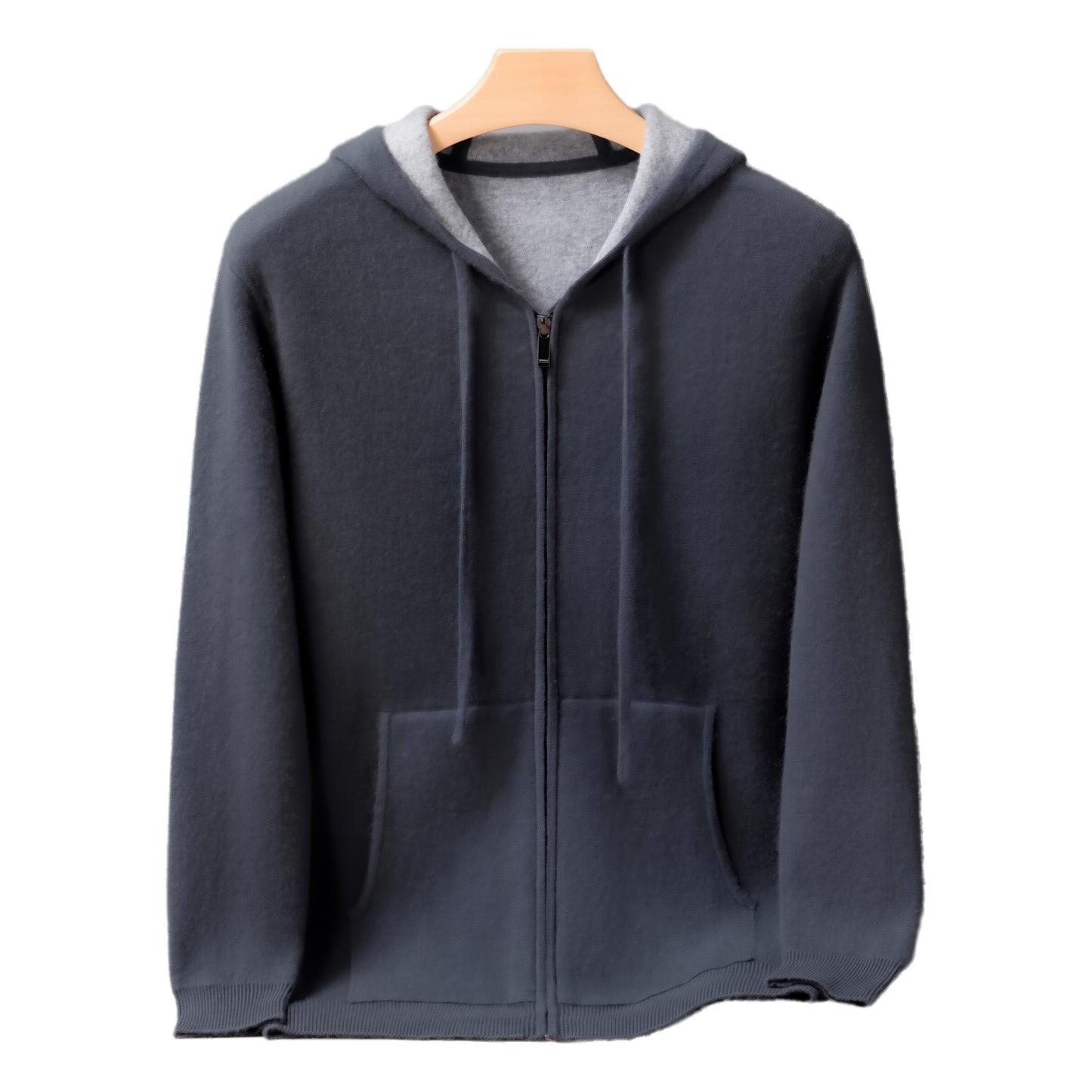 PALLABAND ™️ Albas goat 100% pure cashmere shirt men's air layer thickened hoodie zip sweater jacket