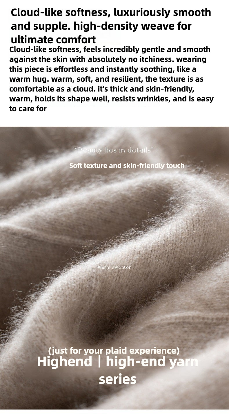 BLACK FRIDAY SALE：Pallaband™️ Sport Style High-Neck Zipper Thick  Knit Cardigan Set