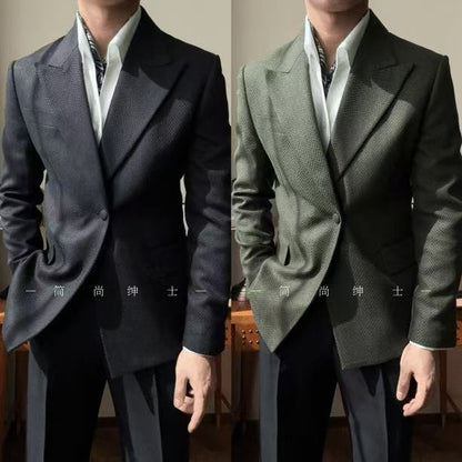 A new men's one-button fashionable and light luxury Suit