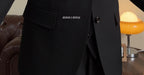 A three-piece black, light luxury, powerful British gentleman's suit for men